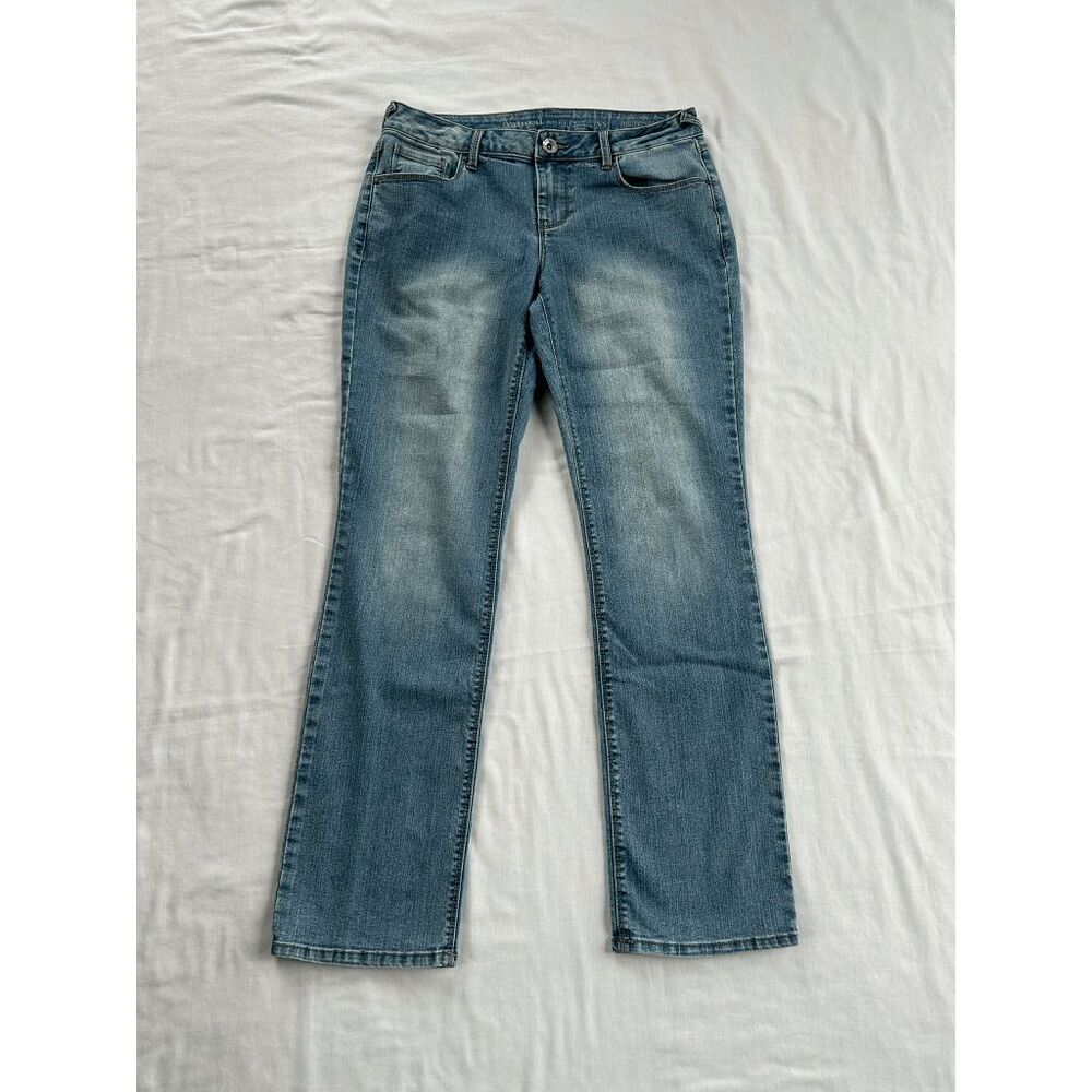 Natural Reflections Comfort Stretch Jeans Size 8A Light Wash Boot Cut